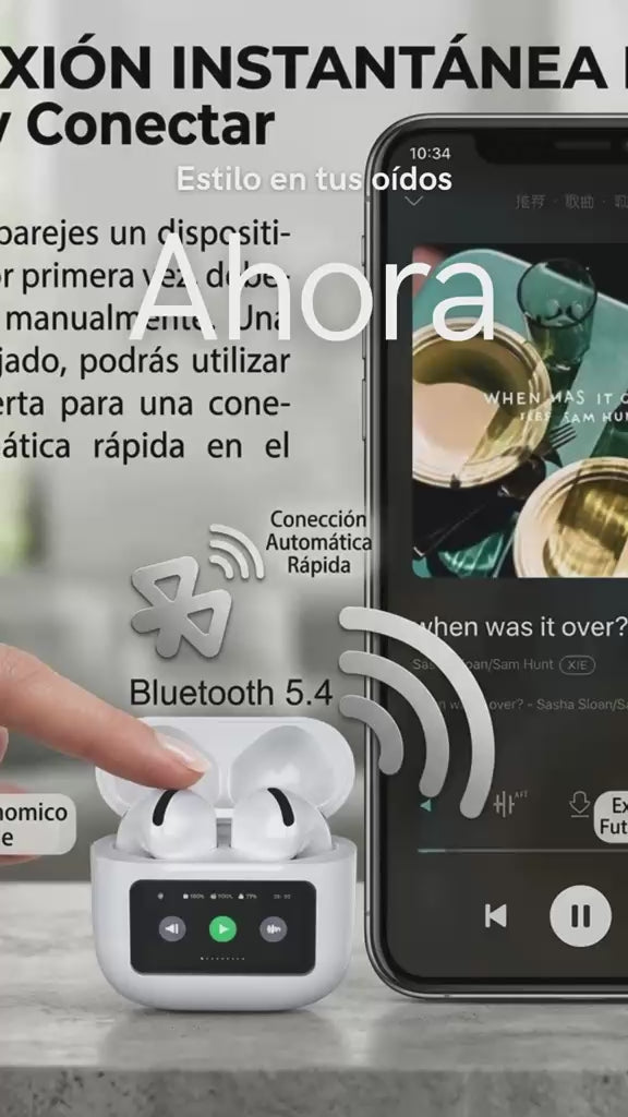 Audifonos Pro Bluetooth Pantalla Tactil